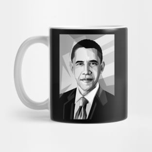 Obama Black and White Painting Mug